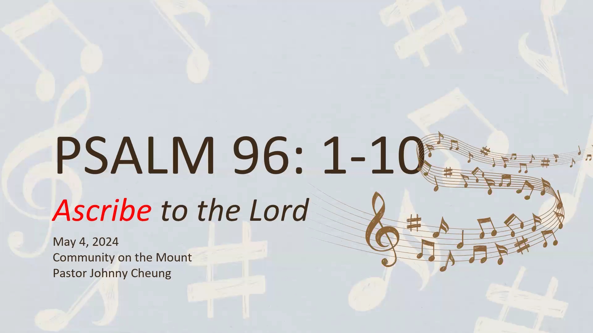 Sunday Worship and Sermon (May 4th, 2025)