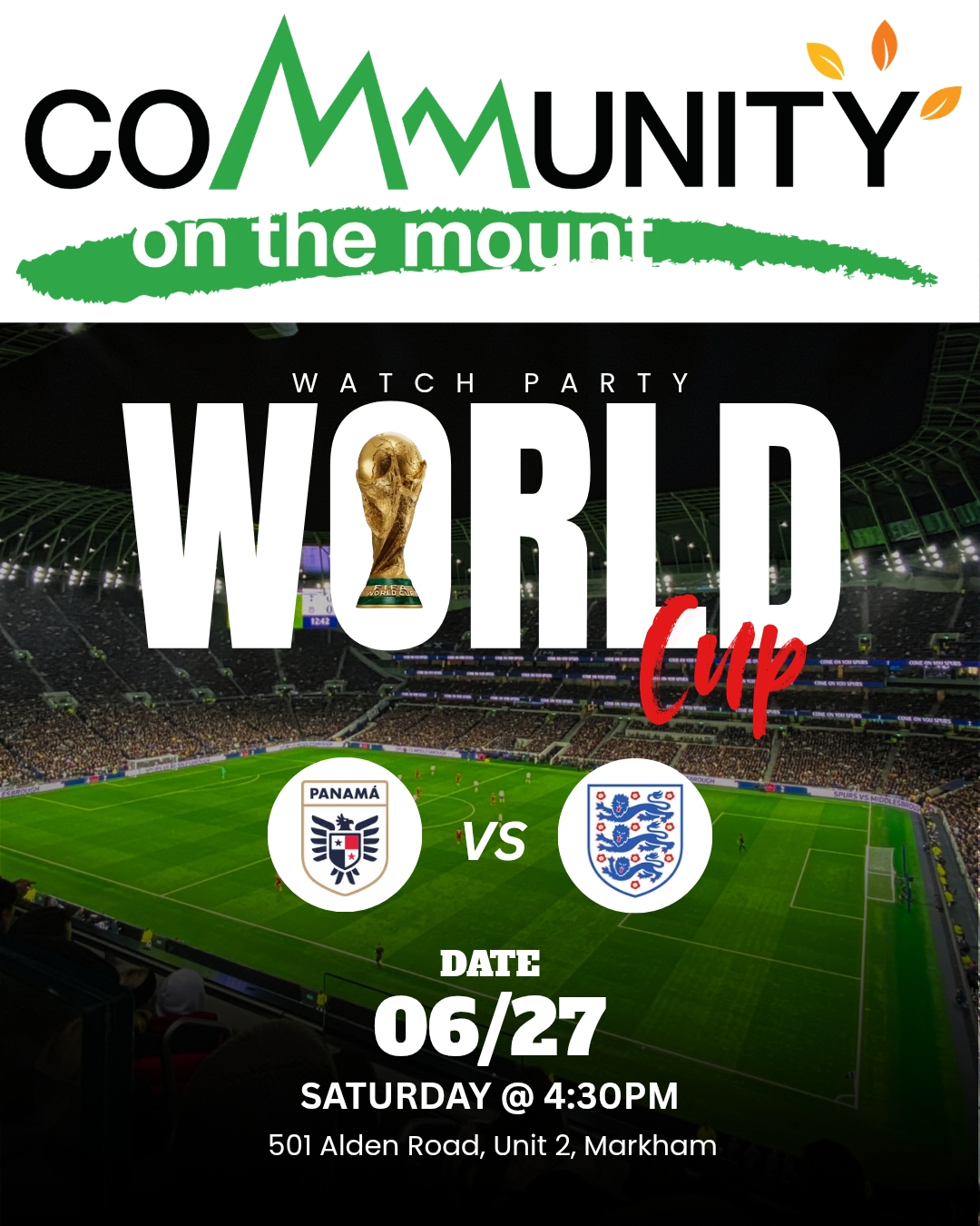 June 27 Saturday World Cup watch party